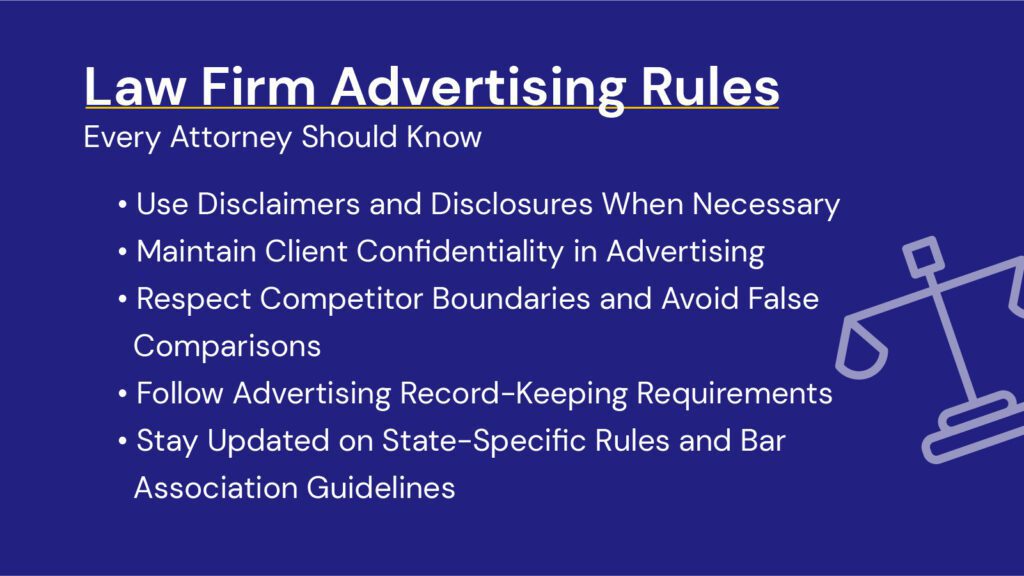 law firm advertising rules