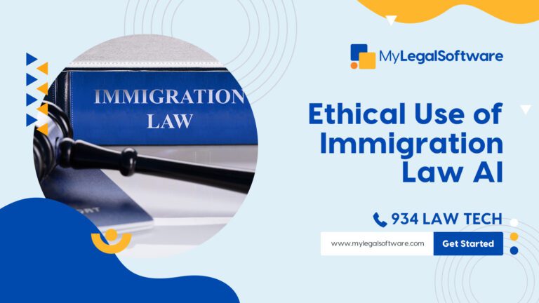 A gavel on an immigration law book, symbolizing the integration of AI technology in legal practices, enhancing accuracy and ethics.