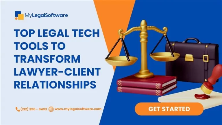Lawyer using a legal tech tool to communicate with clients.
